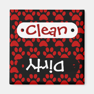 Imán Cuchillo de cachorro de perro pinta negro rojo