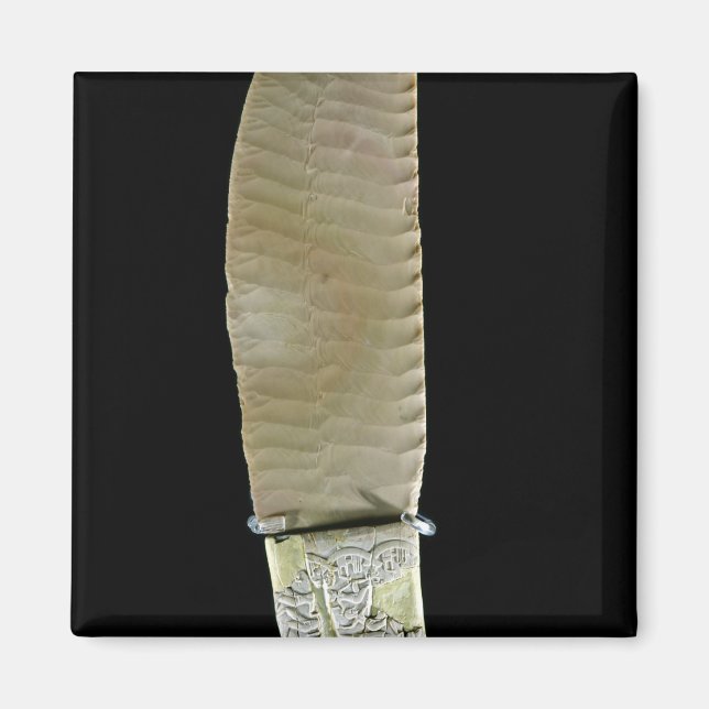 Imán Cuchillo tallado con escenas de batalla (Frente)