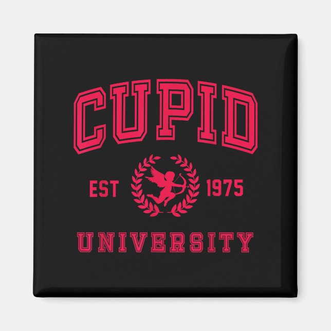 Imán Cud University Cute Cherub Valentines Day Crest  (Frente)