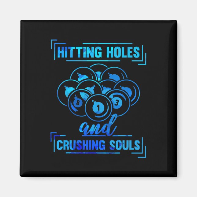 Imán Cue Funny Billiards Pool Player Funny (Frente)