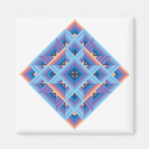 Imán Cuello de diamante en azul y púrpura