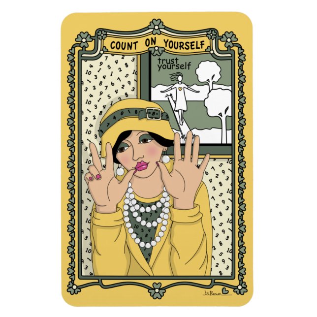 Imán Cuenta Con Tu Propio_C_4x6 Refrigerador Magnet (Vertical)