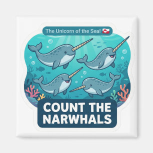 Imán Cuenta los Narvales – Unicornio del Mar Aprendizaj