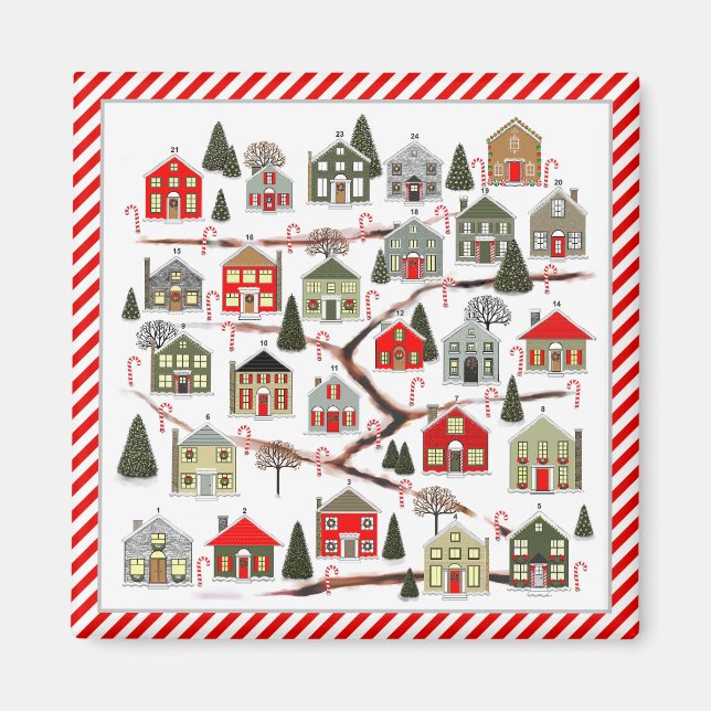 Imán Cuenta regresiva de Navidades de Realtor (Frente)