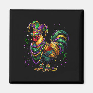 Imán Cuentas de pollo Carnaval de Mardi Gras Granjero A