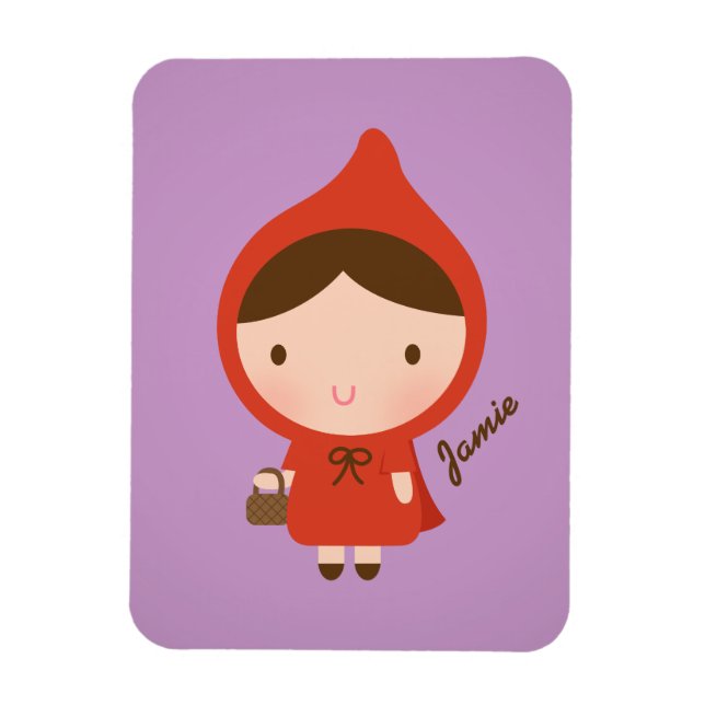 Imán Cuento de Caperucita Roja para Niñas (Vertical)