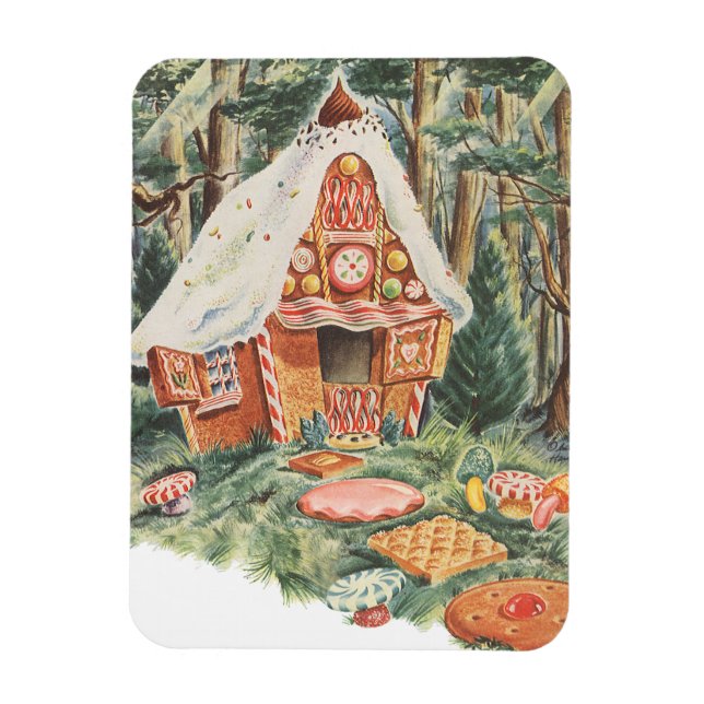 Imán Cuento de Hadas Antiguo, Casa de Dulces de Hansel  (Vertical)
