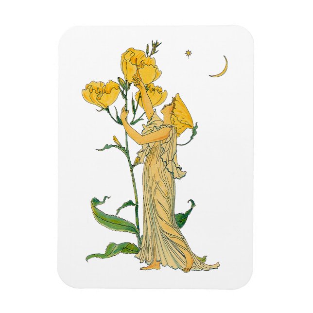 Imán Cuento de Hadas Antiguo, Primula, Walter Crane (Vertical)