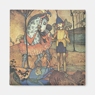 Imán Cuento de Hadas Antiguo, un Caballero Valiente y D