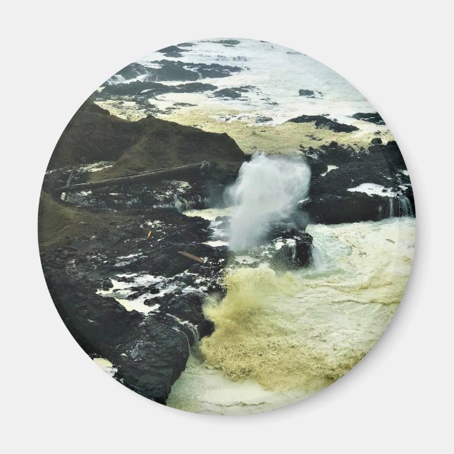 Imán Cuerno de spouting, Cabo Perpetua, Costa de Oregón (Frente)