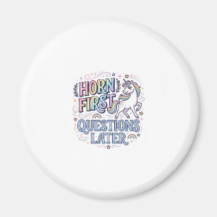Imán Cuerno de Unicornio Preguntas Primero Adorable Sti