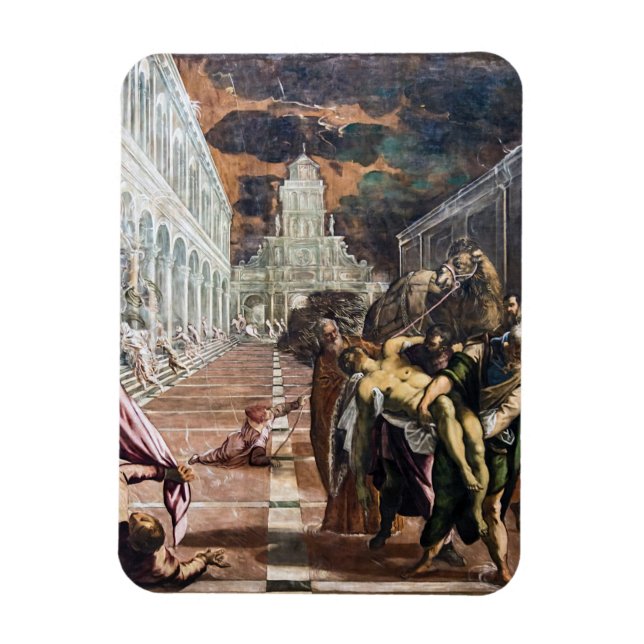 Imán Cuerpo de San Marcos llevado a Venecia por Jacopo  (Vertical)