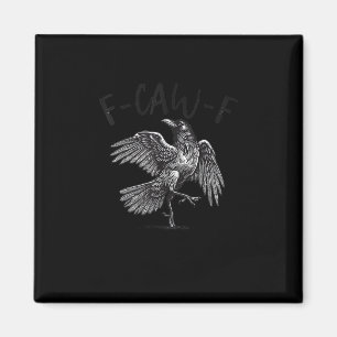 Imán Cuervo, F-Caw-F Pájaro Divertido Gráfico Retro