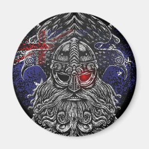 Imán Cuervos de Odín espadas Mitología Vikinga bandera 