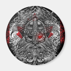 Imán Cuervos de Odín espadas Mitología vikinga bandera