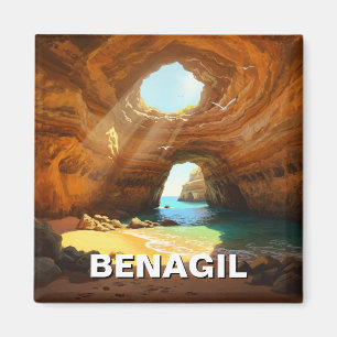 Imán Cuevas de Benagil Algarve Portugal Postcard