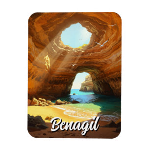 Imán Cuevas de Benagil Algarve Portugal Postcard
