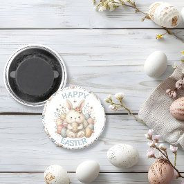 Imán Cuidada acuarela Bunny Easter