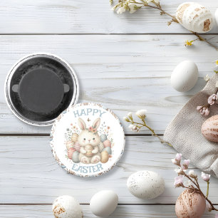 Imán Cuidada acuarela Bunny Easter