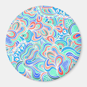 Imán Cuidada caja de favores de flores de remolino vint