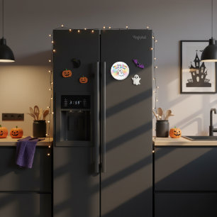 Imán Cuidada Funny Fantasma Colorido Frigorífico Acuare