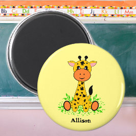 Imán Cuidada jirafa de bebé graciosa para los niños