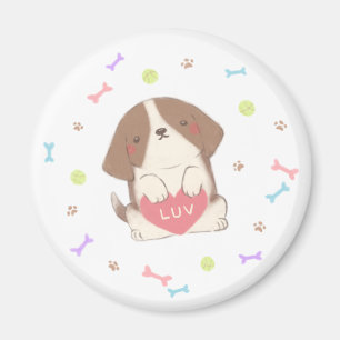 Imán Cuidada pipa feliz con Ilustracion LUV