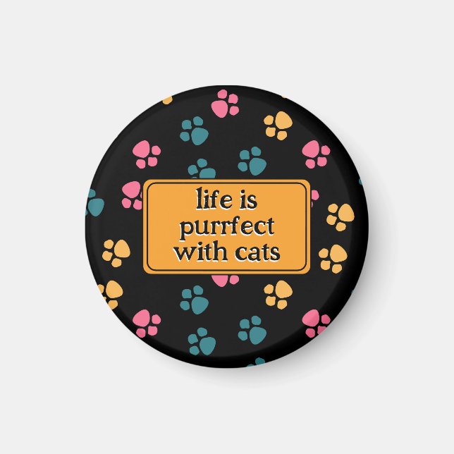 Imán Cuidada y graciosa garra negra (Frente)