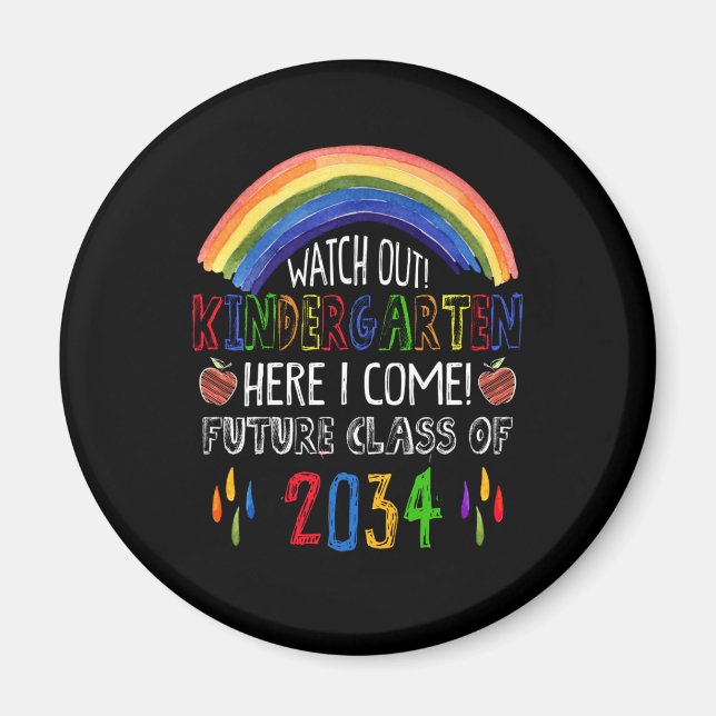 Imán Cuidado Con El Jardín Infantil I Come Future Class (Frente)