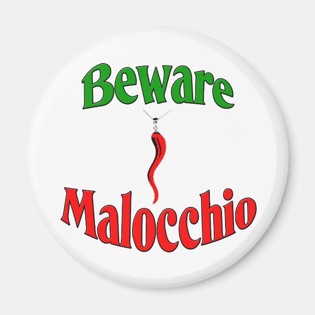 Imán Cuidado Con El Malocchio (Ojo Malvado) (Frente)