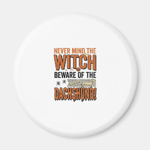 Imán Cuidado Con La Camiseta De Bruja De Halloween De D