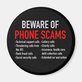 Imán Cuidado con las estafas telefónicas - Lista de pre