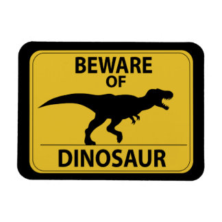 Imán Cuidado con los dinosaurios