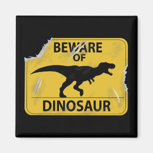 Imán Cuidado con los dinosaurios (dañados)
