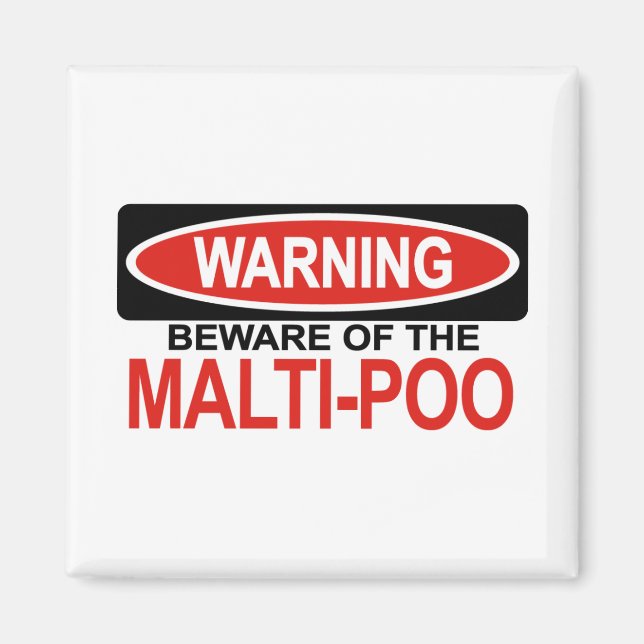 Imán Cuidado Con Malti-Poo (Frente)