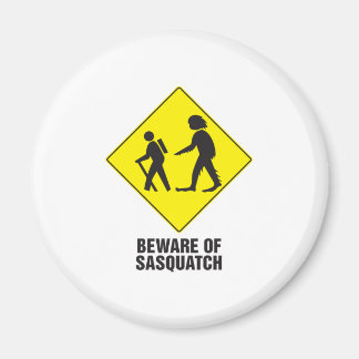 Imán Cuidado con Sasquatch