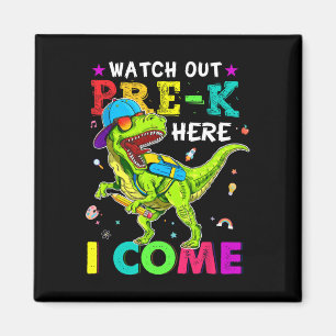 Imán Cuidado Pre K Aquí Vengo Dinosaurios De Vuelta A L