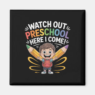 Imán Cuidado Preescolar Aquí Vengo Niño Primer Día