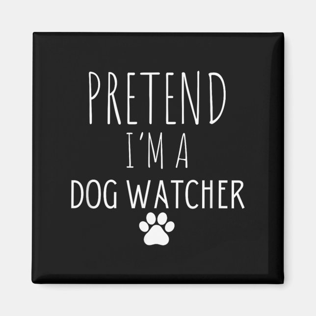 Imán Cuidador de Perros de Halloween de Mentira (Frente)