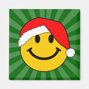 Imán Cuidados Navidades Santa Happy Face