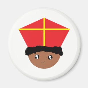 Imán Cuidados niños Art St Nicholas Miter Zwarte Piet
