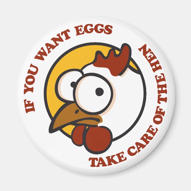 Imán Cuidar de la gallina 1 (Frente)