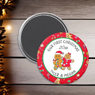 Imán Cuidar nuestra primera Navidad con el hombre de pa