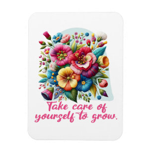 Imán Cuídate de cultivar inspirador floral