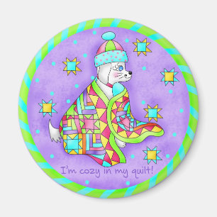 Imán Cuilt Lover Dog Magnet