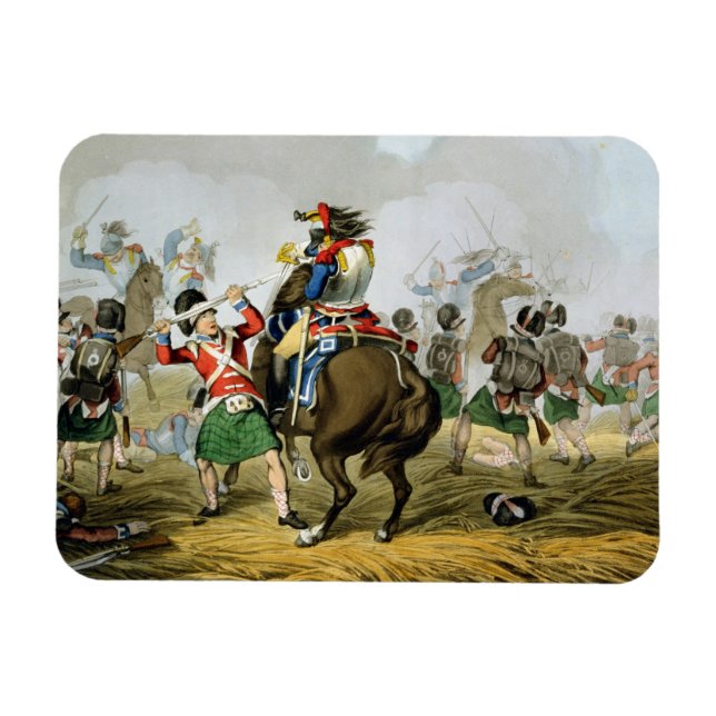 Imán Cuirasistas franceses en la batalla de Waterloo, C (Horizontal)