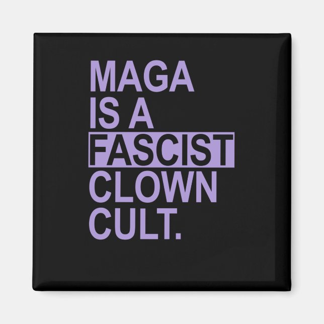 Imán ¿Culto fascista de payaso - Lavanda? (Frente)