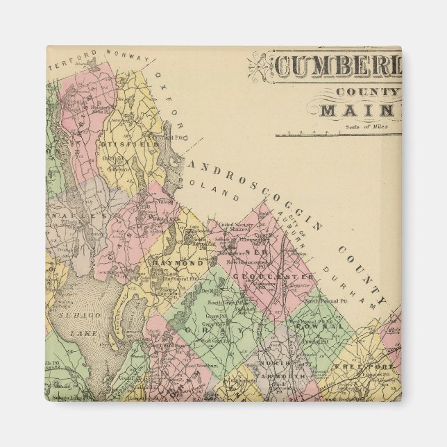 Imán Cumberland Co., Maine (Frente)