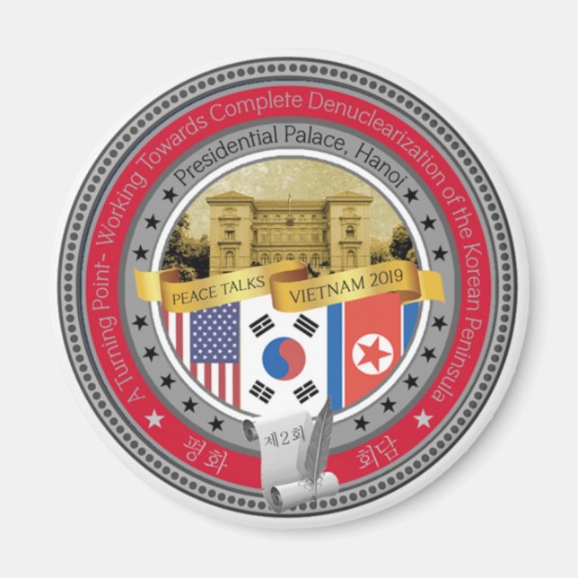 Imán Cumbre de Paz de Trump Kim 2. (Frente)