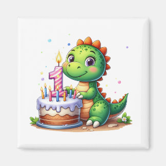 Imán Cumpleaños 1º de Dino
